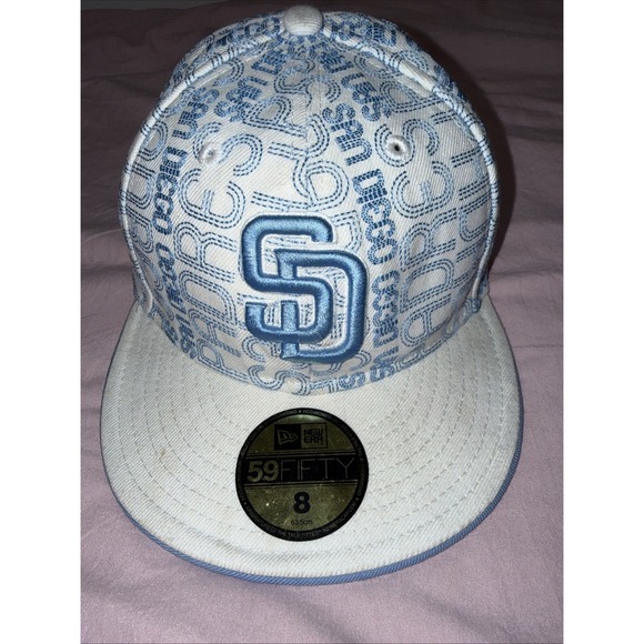 New Era Other - San Diego Padres New Era 59FIFTY Fitted Hat 8 63.5 CM Powder Blue MLB Cap